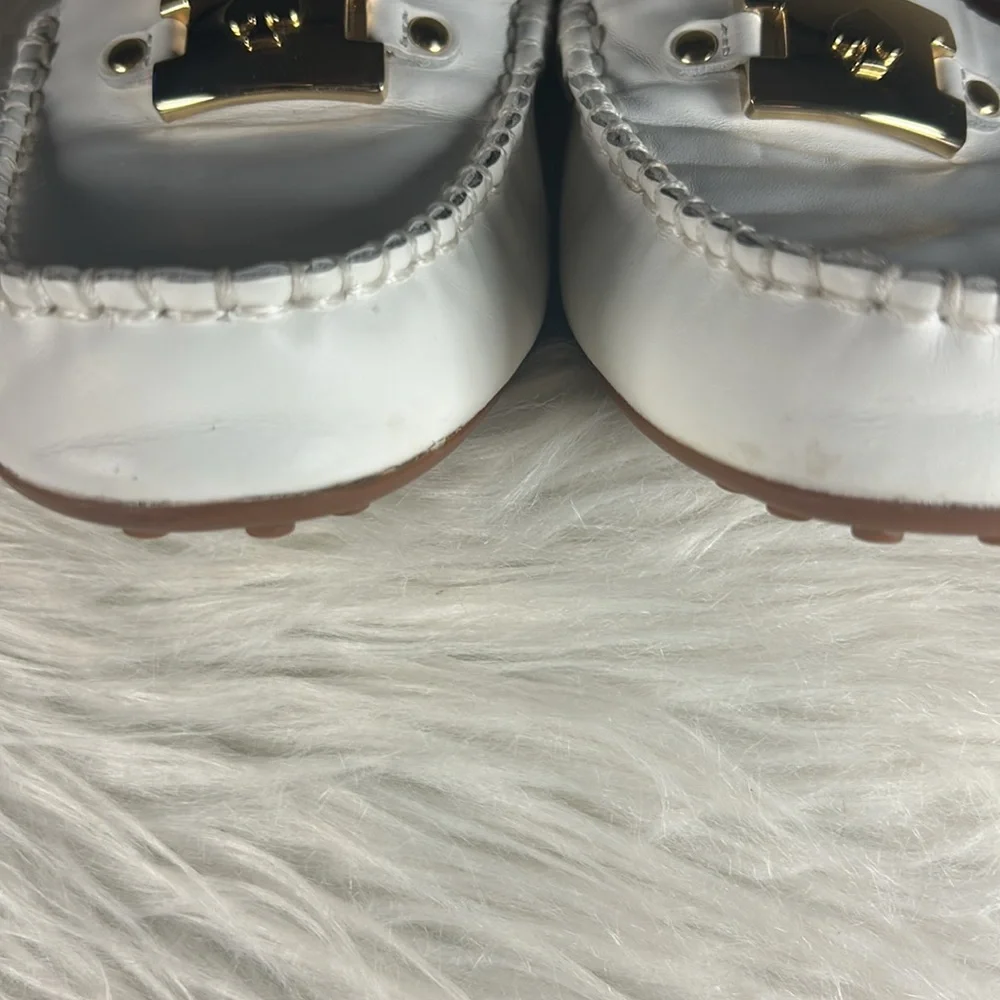 KATE SPADE Loafers Women's Size 8 Kate Spade Carmen S1350018 White Leather Shoes - Picture 5 of 15